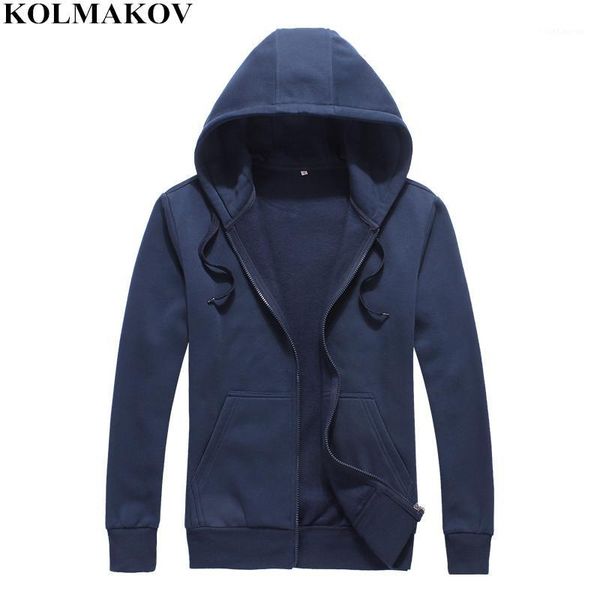 

kolmakov 2019 new hoody hombres men hoody spring hooded coats zipper sportswear streetwear mens pocket hoodie coat man hoodies1, Black