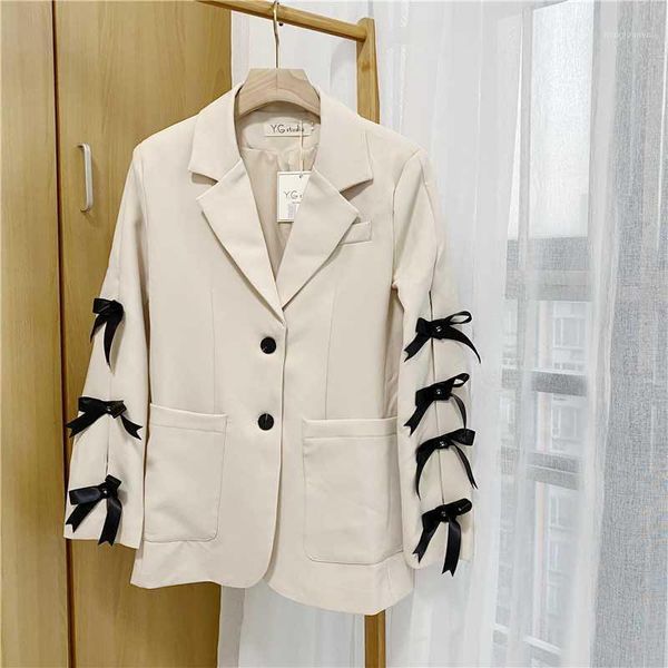 

korean office lady suit jackets spring autumn brand design single-breasted women blazer coat turn-down collar female outerwear1, White;black