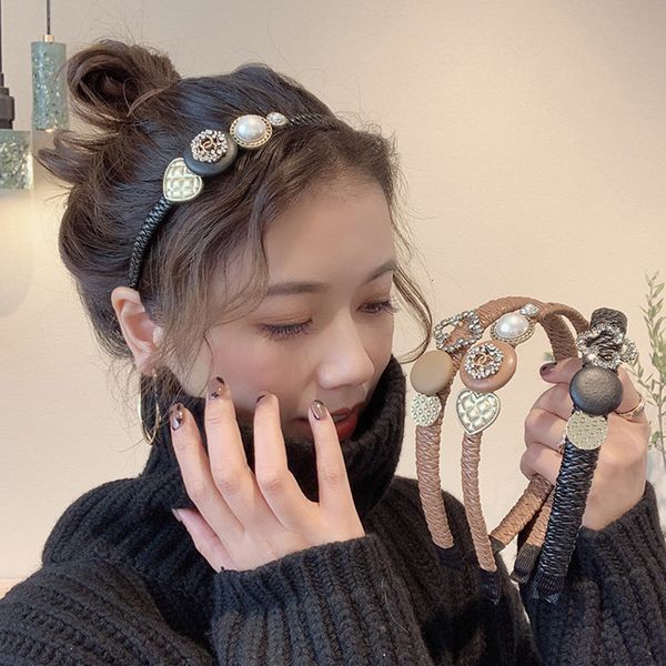 

ins light luxury hairband female versatile french go out net red anti slip hair accessories sweet pressure hair korean headband