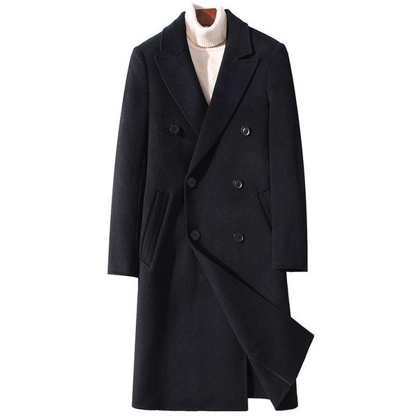 

2021 new peacoat from black label double-sided wool autumn coat and winter long men new sf5y, Black;brown