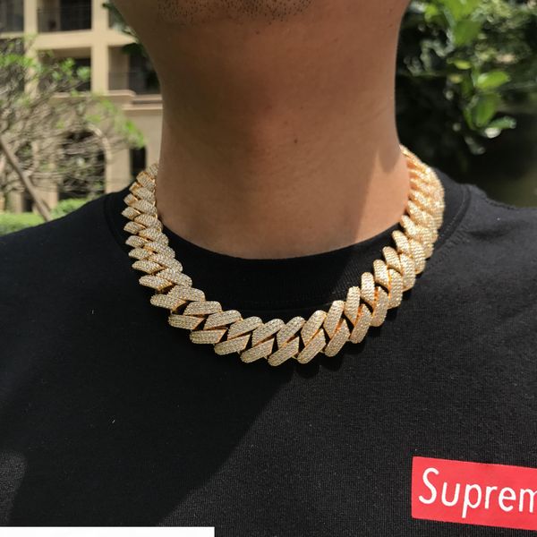 

heavy cuban link chain for men wholesale jewelry iced out cuban link chain, Silver