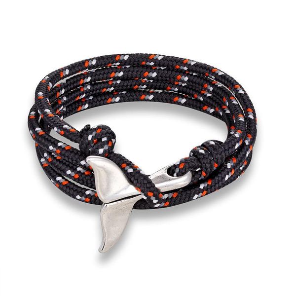 

mkendn new arrival fashion rope whale tail anchor bracelets men women 68cm charm nautical survival rope chain paracord bracelet wmthmr