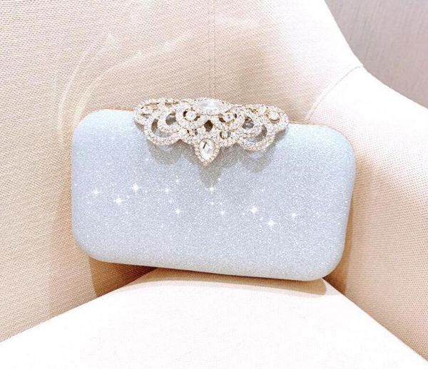 

2022 black silver women evening bag party banquet glitter bag for women girls wedding clutches handbag chain shoulder bag 04