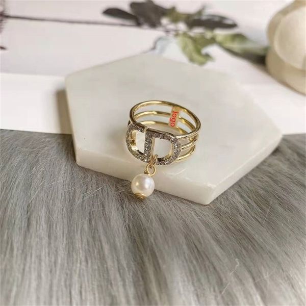 

87% off wholesale shop home home full diamond three-layer pearl ring female design sense of minority three ring, Silver