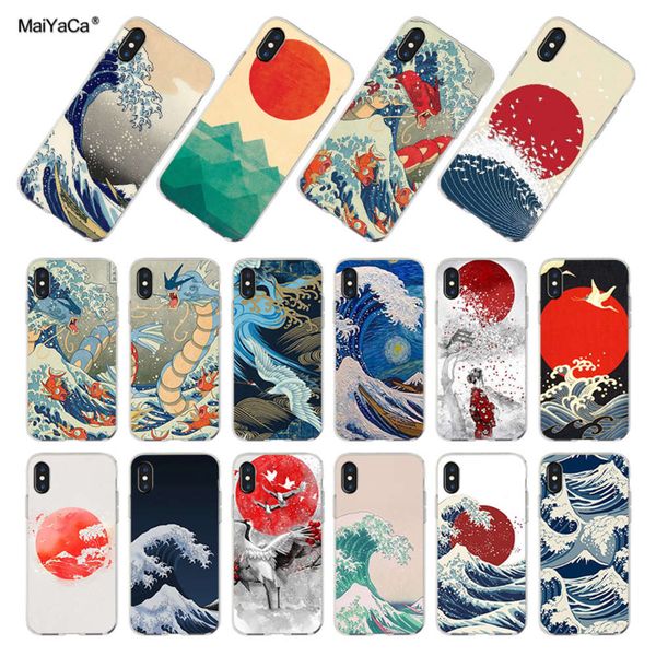

art wave - japane green vip case, vip 12 11 pro max 8 7 6 6s plus x xs xr xs max case