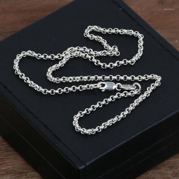 

4mm chain men women 925 sterling silver necklace pendant 925 fine vintage jewelry new arrival thai silver sports1