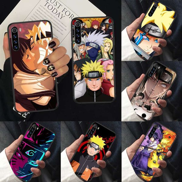 

1dwuzumaki naruto mobile phone redmi note 5 7 t 8 6a 7a 8a 9 k 20 30 pro black 3d silicon coating cover