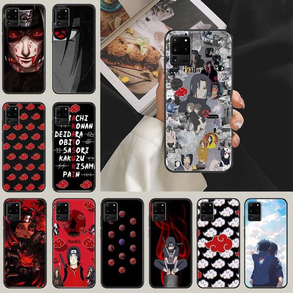 

3naruto itachi mobile phone case samsung galaxy note 4 8 9 10 20 s8 s9 s10 s10e s20 plus super black trend luxury boxcf1