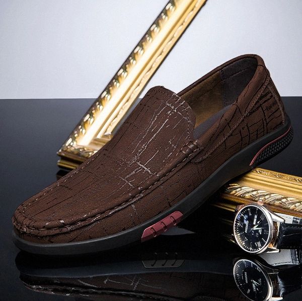 

men genuine leather casual shoes soft loafers slip on men moccasins shoes outdoor fashion men lightweight driving shoes flats #na6m