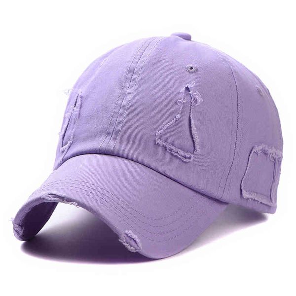 

trendy streetwear hip hop worn hole face cap for women men orange purple letter summer snapback gorras hombre, Blue;gray