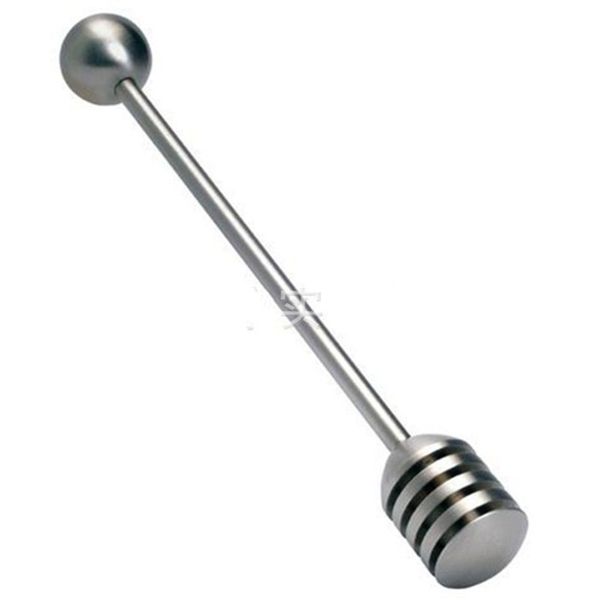 

creative honey spoon stick stainless steel straight handle stirring bar with balls coffee stir rods for household kitchen accessories 10 1rt
