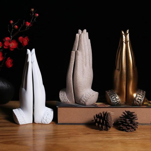 

decorative objects & figurines buddha statue feng shui home renovation 20*8 cm white hand resin zen room decoration statues for house