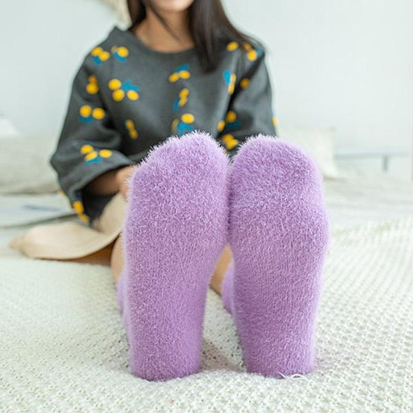 

fruit avocado candy warm lady cute winter kawaii thick casual women socks fuzzy fluffy terry warm socks short cute cotton socks wmtwsc, Black
