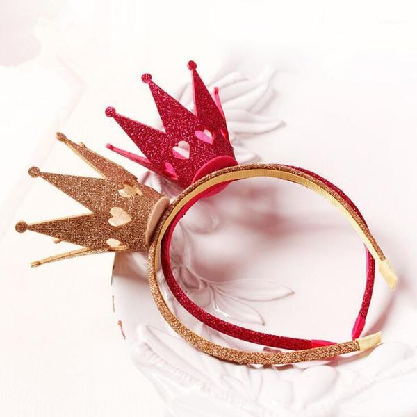 

sweet gold crown headband kids girls princess headdress hair headwear party favor gift halloween christmas1, Slivery;white