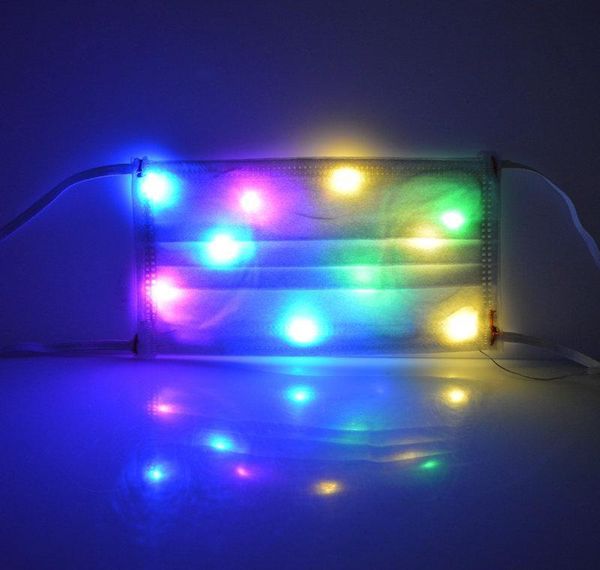 

светодиодный блеск красочные одноразовые рождественские хэллоуин маска маска 2020 светящийся хэллоуин выпускной дом клуб ночь sqcvc bnenet