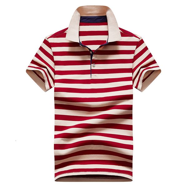 

2021 new summer short sleeves harajuku korea fashion striped polo shirts men's tees clothes z4f0, White;black
