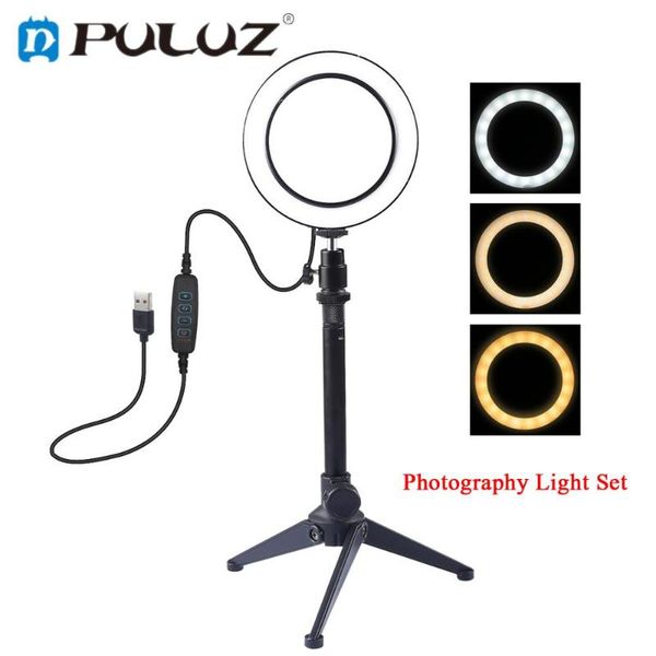 

flash heads puluz pography video led selfie ring light dimmable camera phone lamp desktripod for makeup live po studio