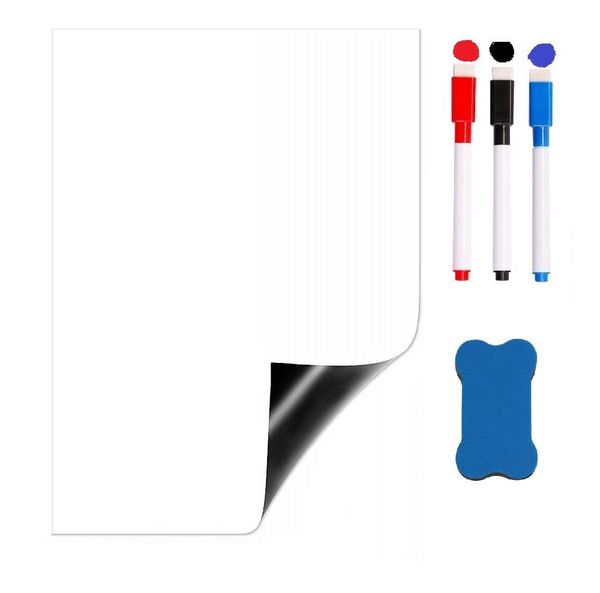 

soft fridge magnet sticker message board magnetic whiteboard notepad white board marker eraser writing pad recording memo sheet wmtgli