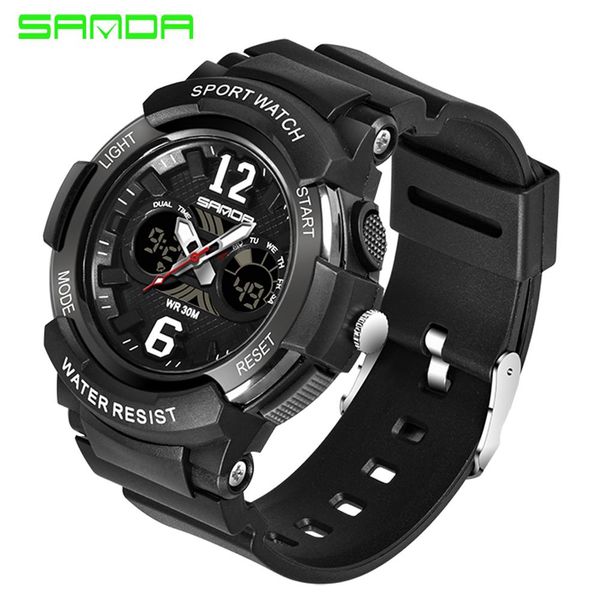 

sanda g style multifunction electronic sport woman watch waterproof student wristwatches big dial clock relogios femininos wmtfgs xhlove, Silver