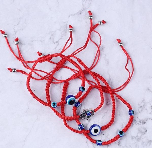 

lucky handwoven 6 bracelet red string styles thread bracelets blue evil eye charm jewelry fatima friendship for womenw6j