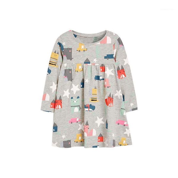 

little maven girls 2020 autumn party girl dress animal print children's clothing princess dresses girls cotton long sleeve dress1, Red;yellow