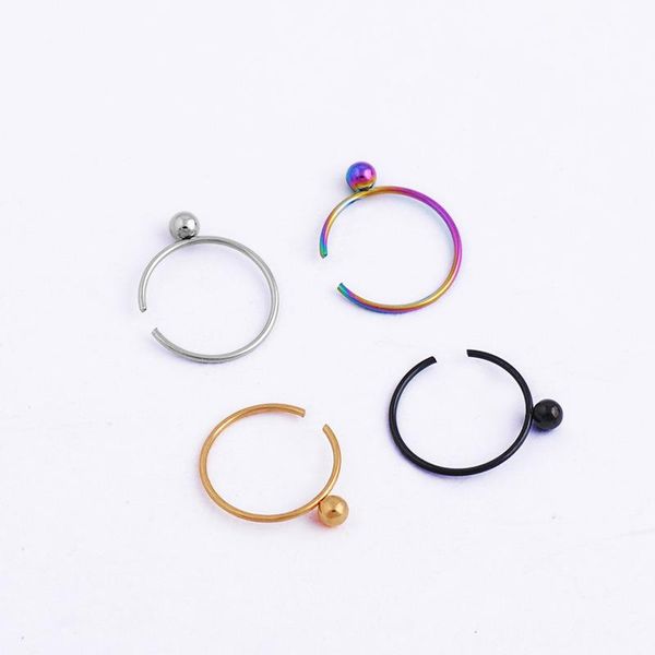 

2016 горячие продажи индийский стиль 2 шт. установить хирургический сталь нос кольца масла капля носа кольца носа 21,611 мм кости для тела ю, Black