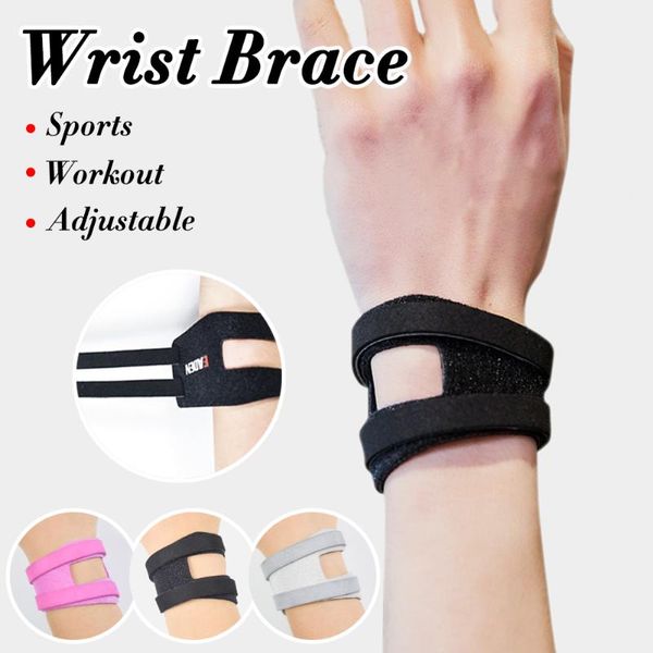 

1pair portable adjustable thin sports yoga wrist band fitness sprain protection soft pain for tfcc tear brace ulnar fix, Black;red