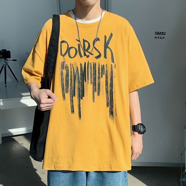 

2021 new short sleeve t shirt men summer tshirt tees classic brand fashion clothes plus size m-5xl o neck fvnn, White;black