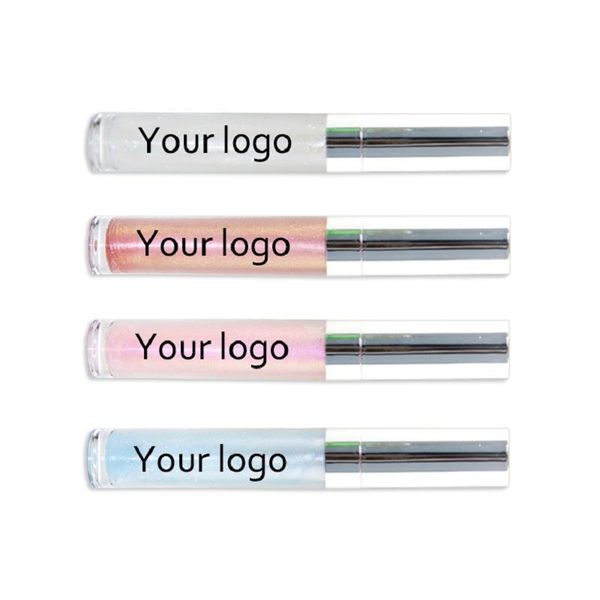 

lip gloss holographic moist shimmer liquid lipgloss moisturizing smooth waterproof long lasting makeup kit cutom label