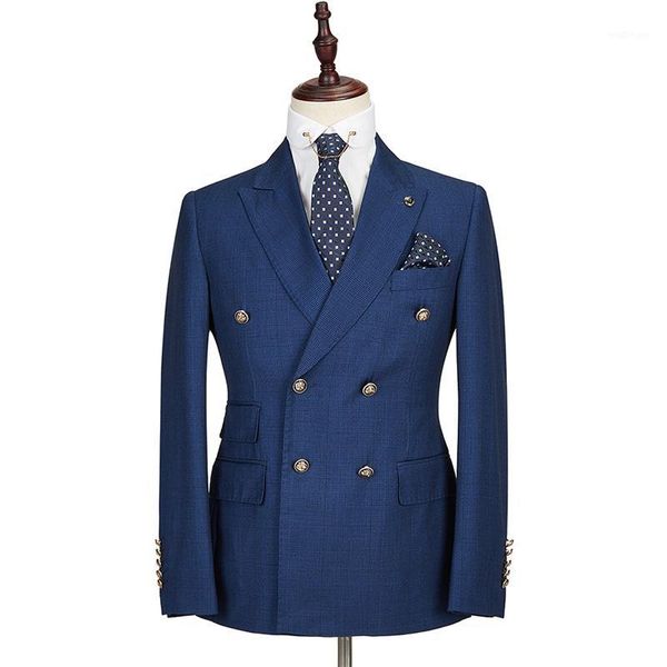 

men's suit 3 piece fashion boutique plaid print casual formal business men suits slim homme for wedding party suit1, White;black
