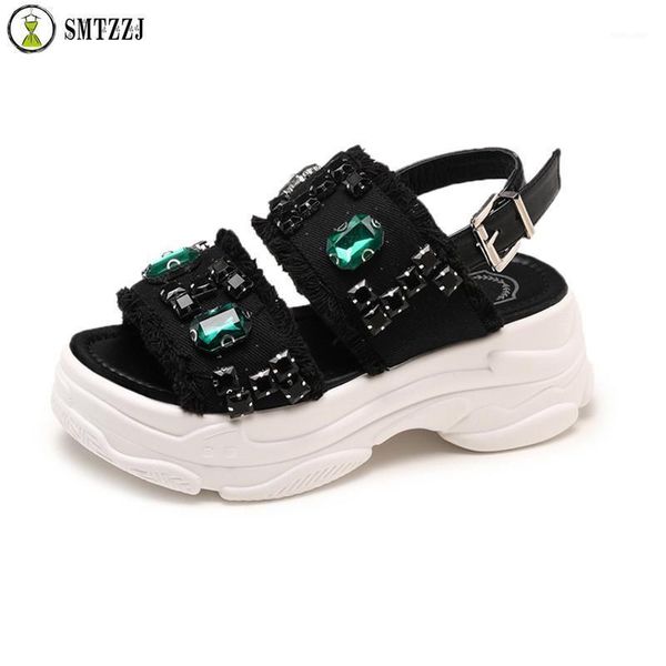 

smtzzj 2020 soft fashion women sandals breathable comfort ladies walking shoes summer platform black red sandal shoes1