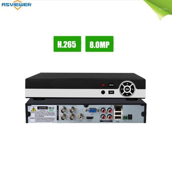 

kits h.265 5 in 1 security cctv dvr 4ch ahd 4k 8mp 5mp hybrid video recorder for tvi cvi analog ip camera onvif as-avr5504h-2651, Black;white