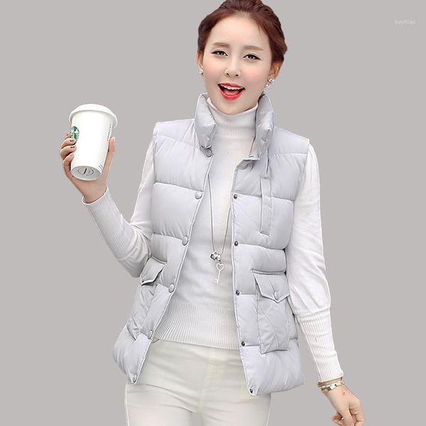 

wholesale 2017 new winter selling women's fashion casual female nice warm down cotton vest outerwear a17-170731z1, Black;white