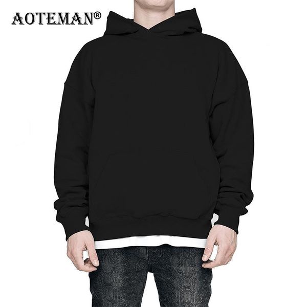 

men's hoodies & sweatshirts men fashion fleece sweatshirt male solid hooded sportswear clothing spring autumn pullover casual streetwea, Black