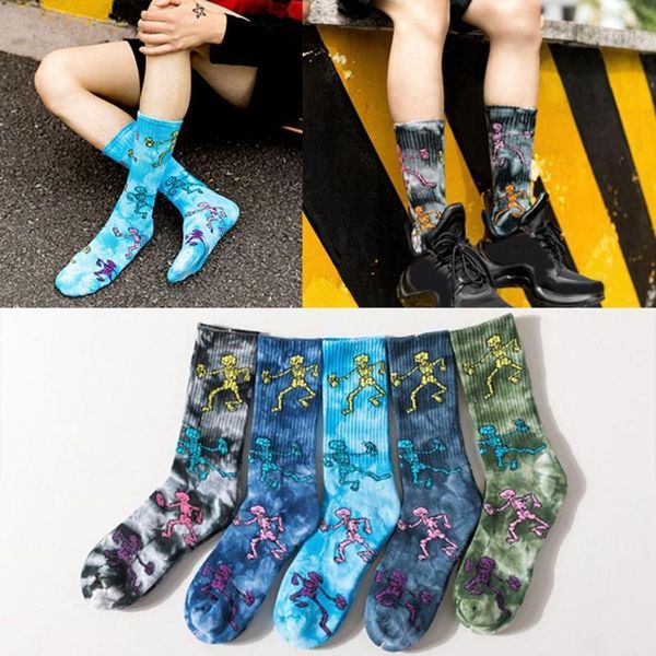 

hip hop socks sports reduced pressure men's long socks striped breathable shaped casual comfortable fashion printing skate1, Black