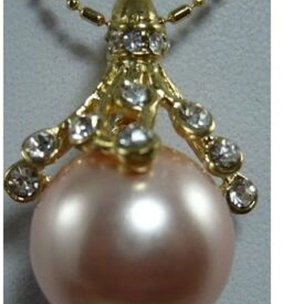 

factoryq642crystal kinds 2 pearl pinkshell wonderful shipping pendant necklace