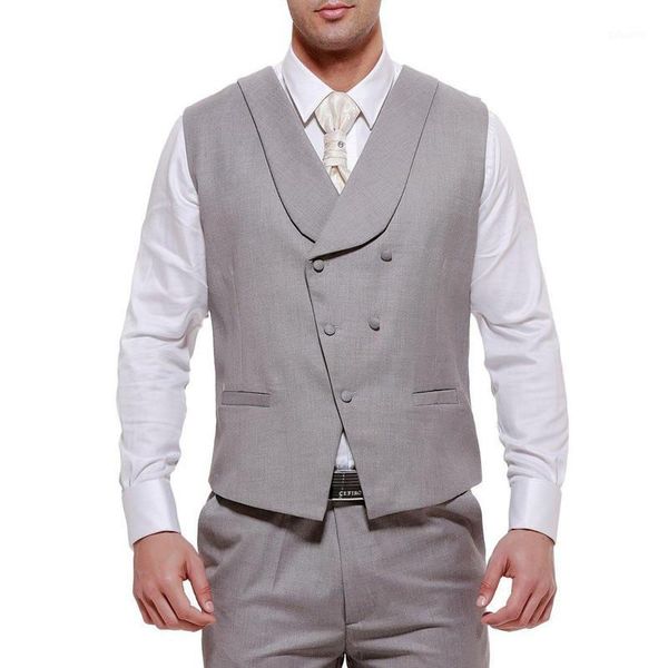 

new arrival groom vests light gray groomsmens vest custom made size and color double-breasted wedding/prom/dinner waistcoat1, Black;white