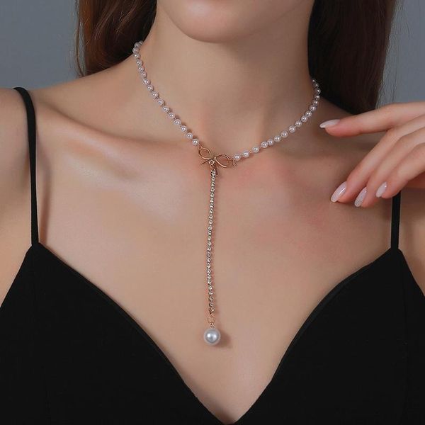 

chains natural freshwater pearl choker for women fashion necklace jewelry 925 silver clasp wedding 2021 trend wholesale