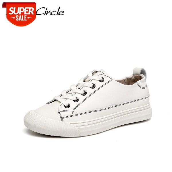 

smile circle 2021 spring sneakers women flat platform shoes genuine leather casual shoes ladies low-trainers #uy38