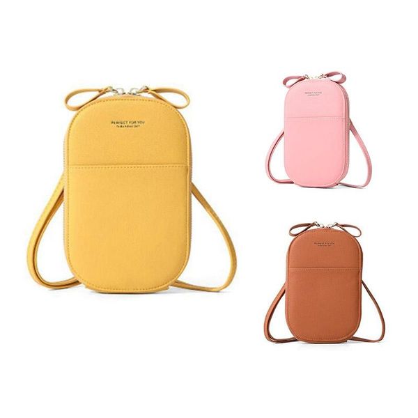 

cross body fashionable mobile phone bag korean version zipper crossbody shoulder