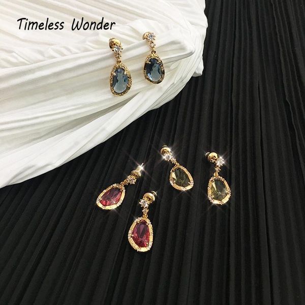 

stud timeless wonder glam crystal geo cut earrings women jewelry goth boho designer sweet fancy ins cute mix kpop japan 3261, Golden;silver