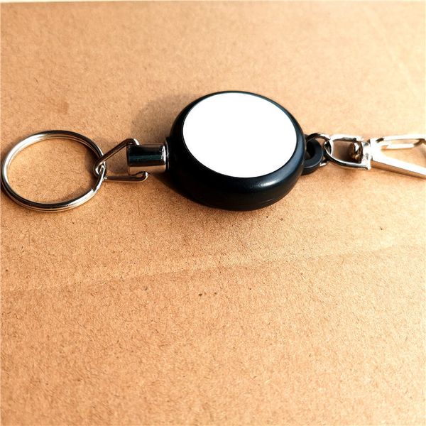 

factoryms3vplastic transfer ring factory2wetchain retractable key sublimation printing blank keychain consumables can print it, Silver