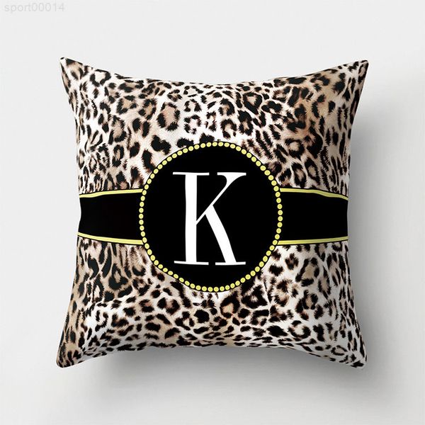 

leopard pattern letter decorative cushion cover pillow case polyester 45*45cm throw pillows home decor pillowcover