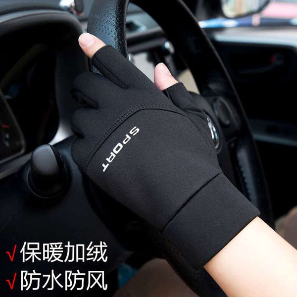 

style running gloves men' sports thin autumn winter cycling women' gloves warm winter touch screen rider, Blue;gray