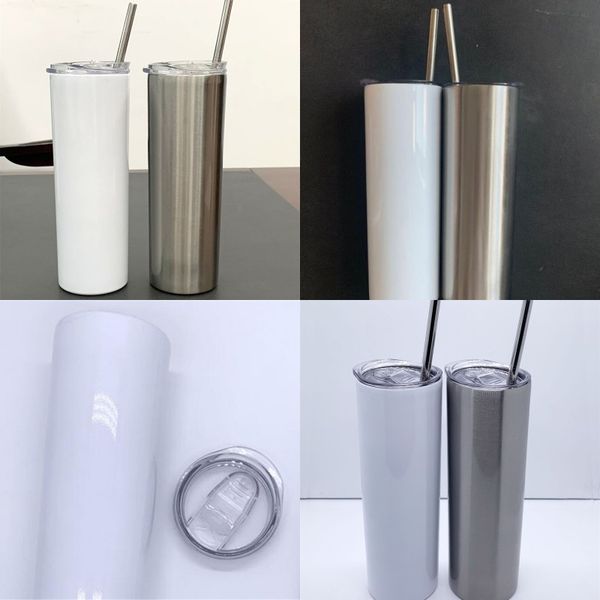 

sublimation tumbler stainless steel thermos cup cylinder tumblers super long insulation mug no pattern colorfast modern concise 18 5jq d2