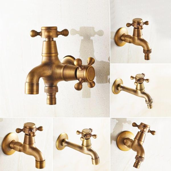 

bathroom sink faucets bronze color brass material wall mounted 3 models short and long of bibcock