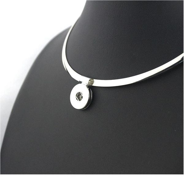 

snap jewelry women's classic torques 18mm snap button necklace boho bohemian necklaces & pendants diy bbyolt, Silver
