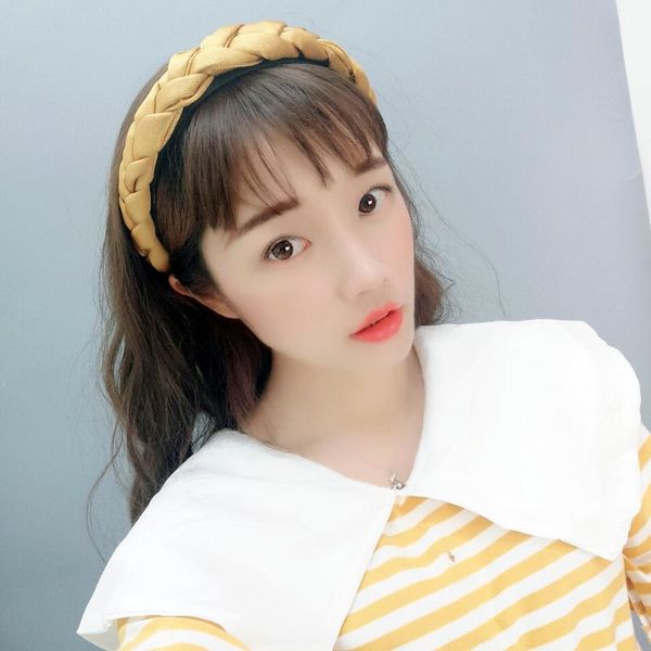 

fabric twist hair band wide version temperament european and american style braids hair accessories headwear