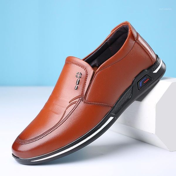 

2020 new leather men shoes non-slip flats shoesfashion casual shoes comfortable and soft light weight men's leather1, Black
