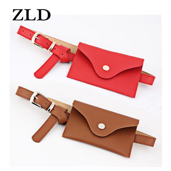 

zld women multifunction pure color leather belt pocket wallet phone bag card package belt for lady fashion accessories, Black;brown
